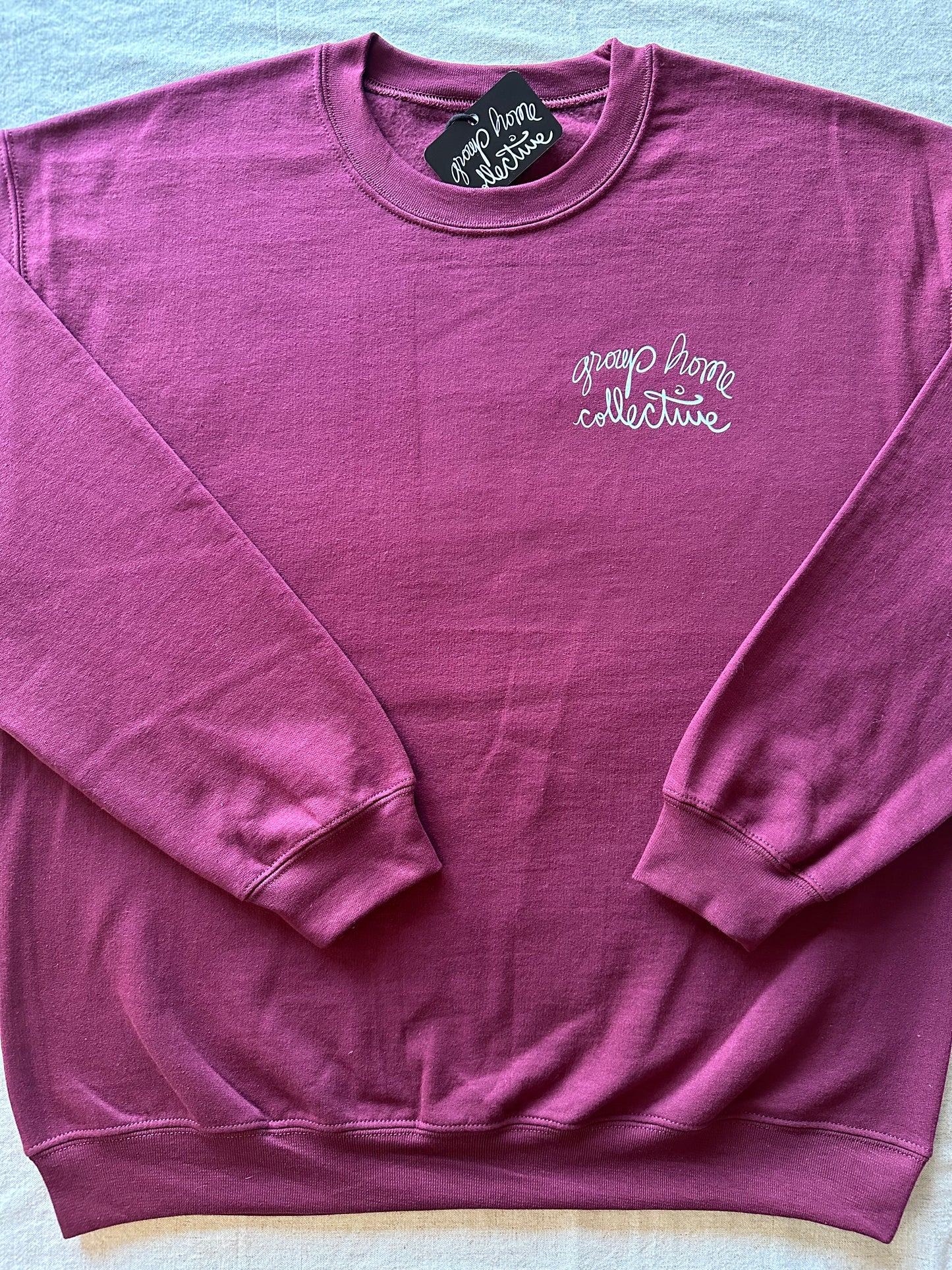 Script Crew Sweatshirt Maroon