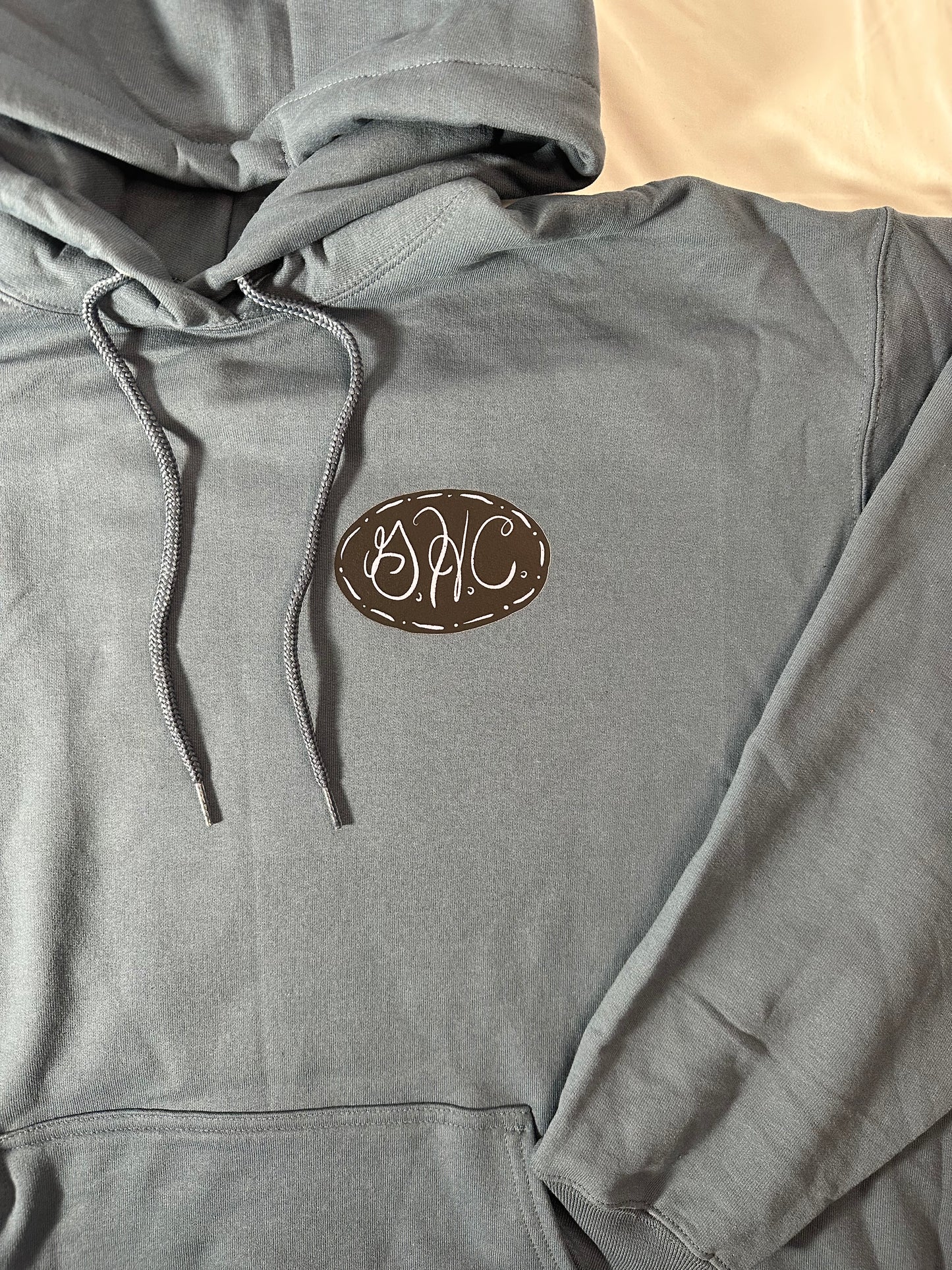 GHC logo Hooded Pullover Sweatshirt steel blue