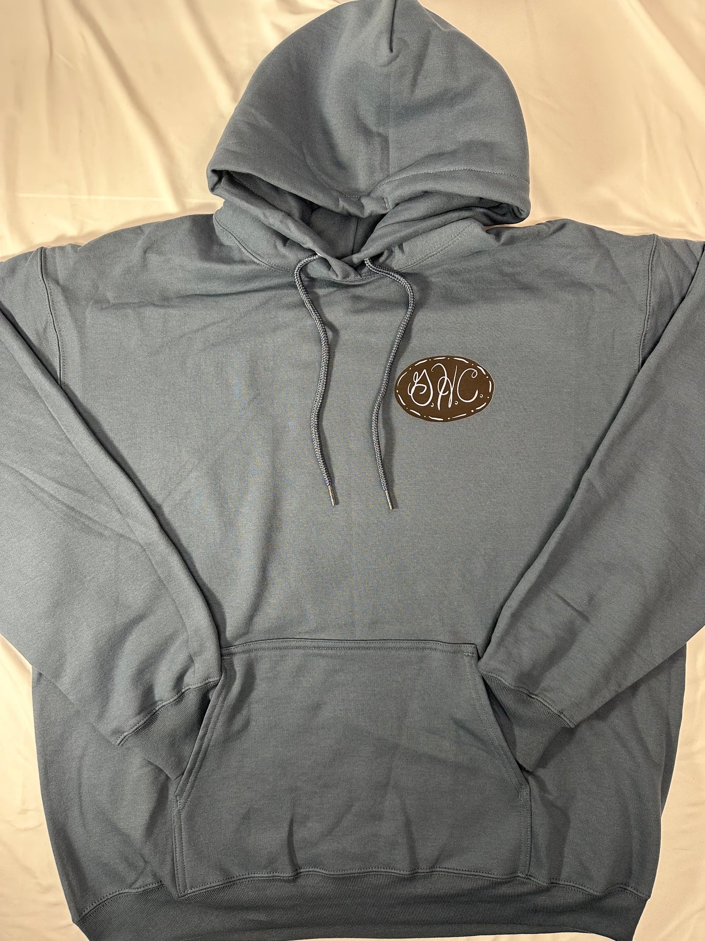 GHC logo Hooded Pullover Sweatshirt steel blue