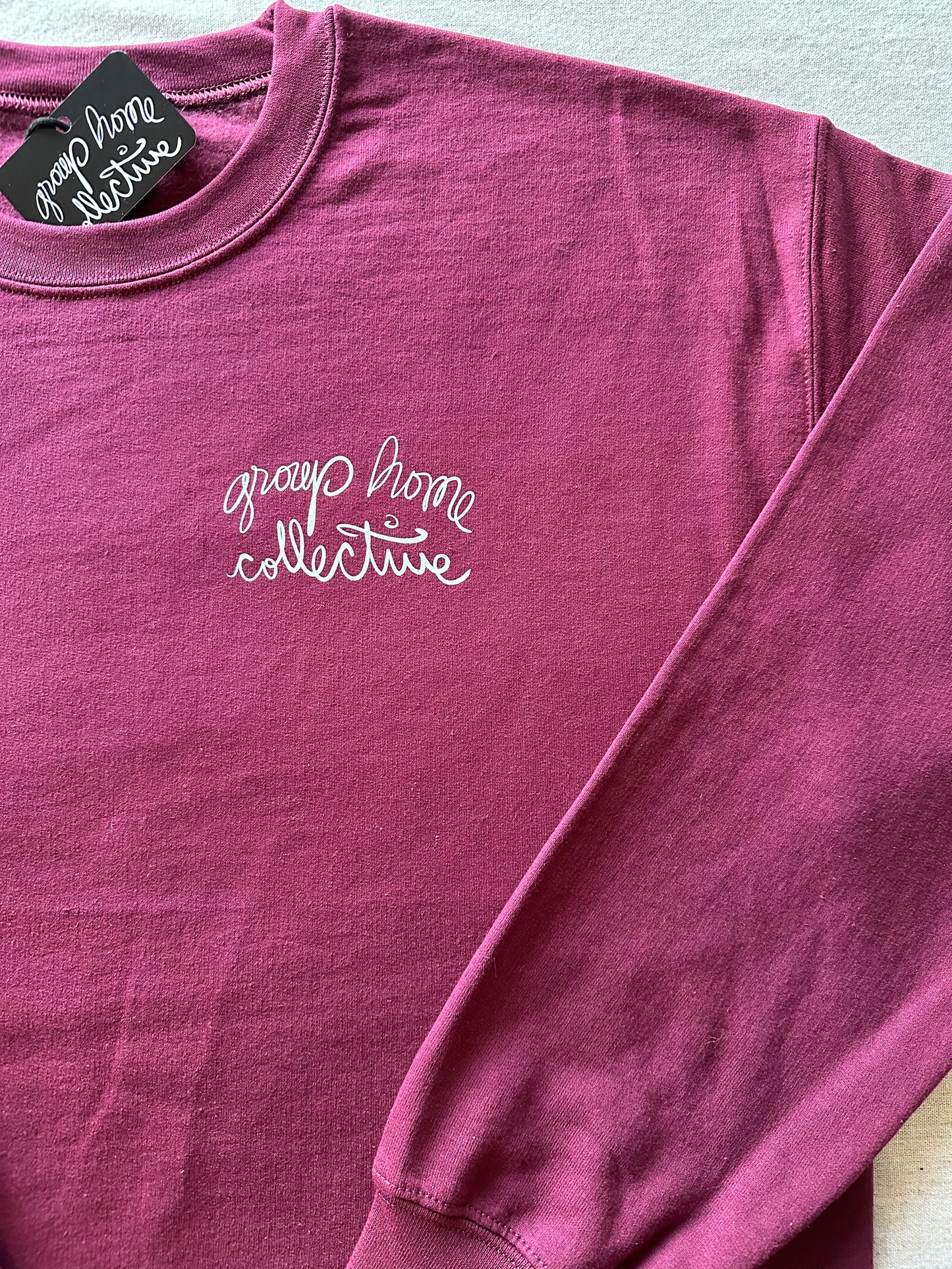 Script Crew Sweatshirt Maroon