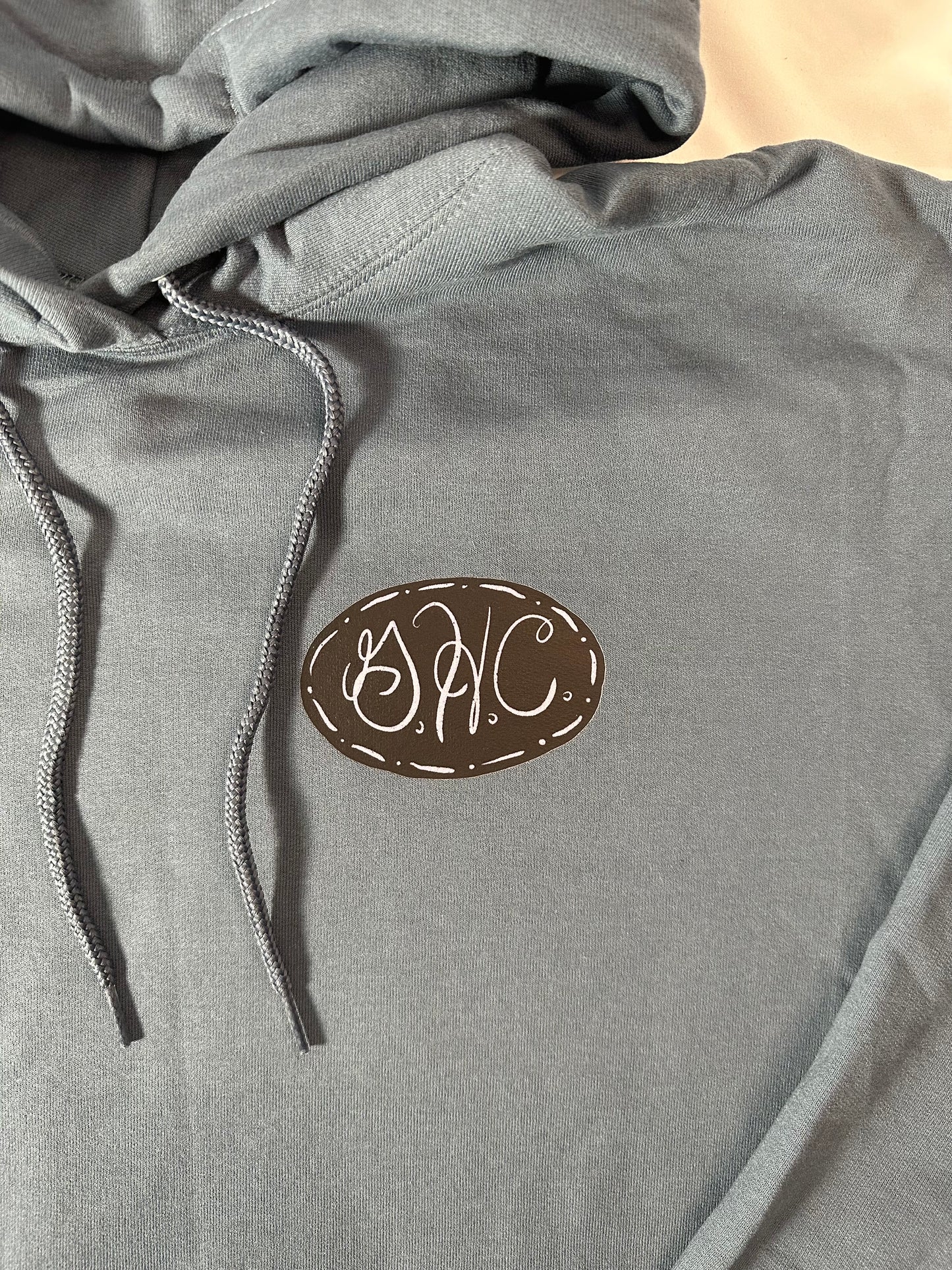 GHC logo Hooded Pullover Sweatshirt steel blue