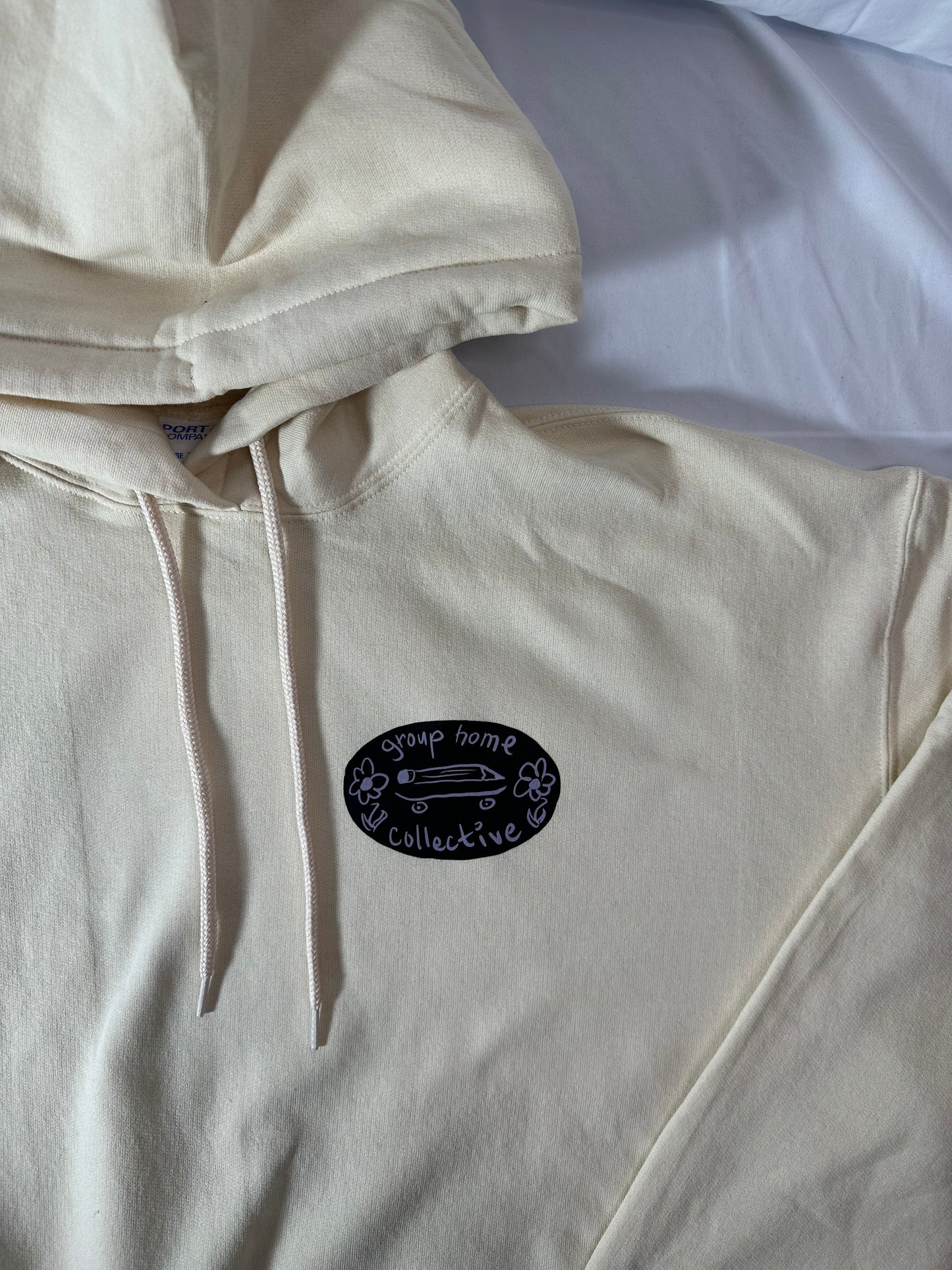 GHC Sketch & Roll logo Hooded Pullover Sweatshirt natural/cream