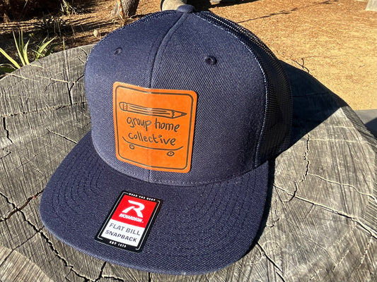 “TRUCKIN” Cap Navy Blue mesh snap back hat