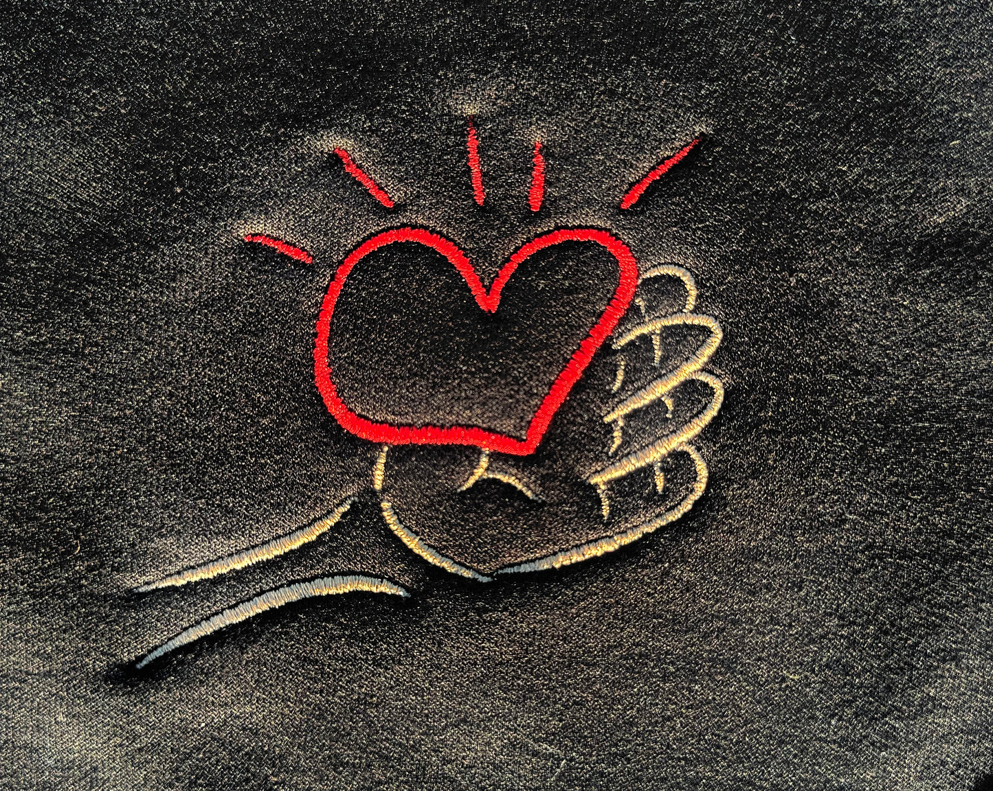 “Show Love” Champion Crew Sweatshirt black/red/gold